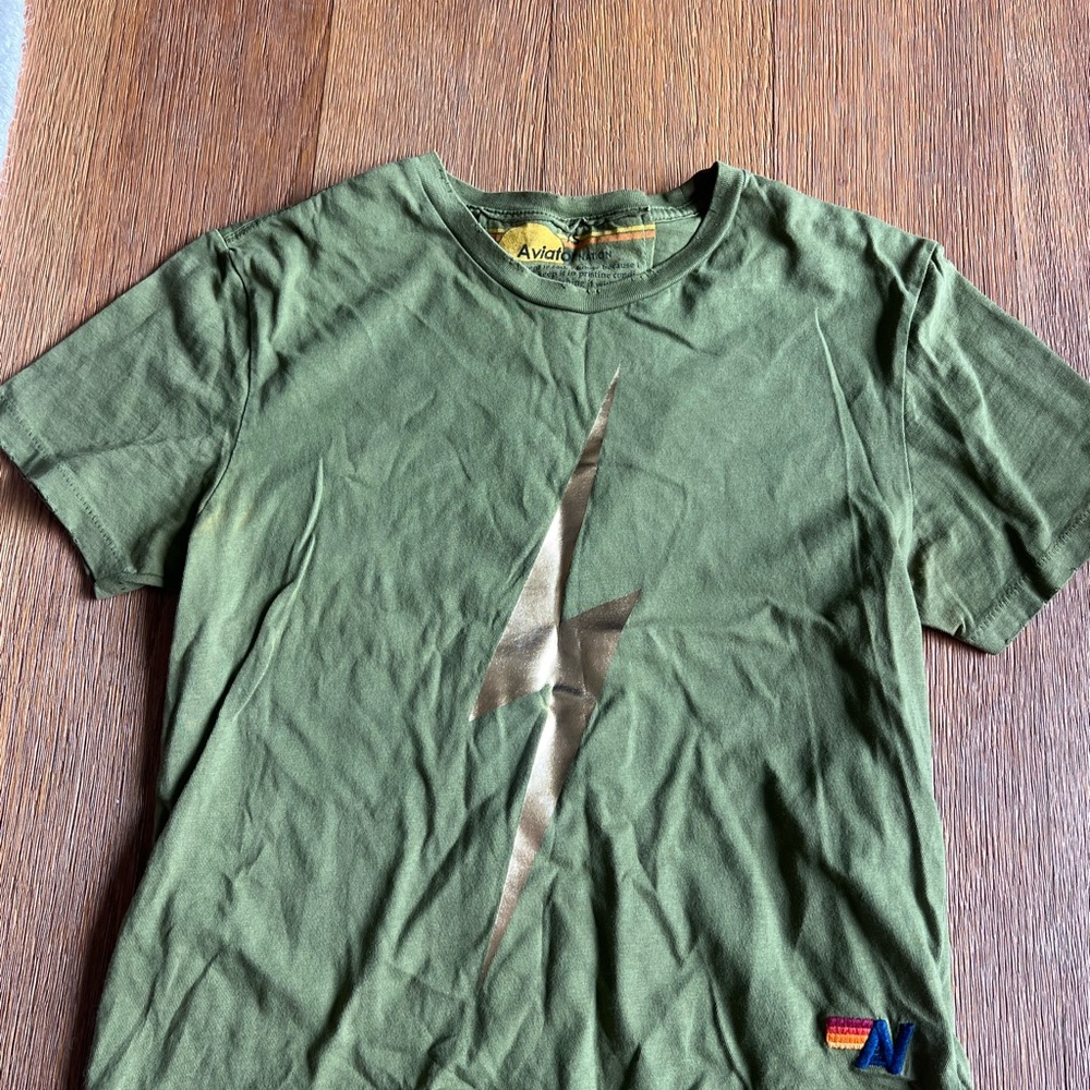 Aviator Nation Olive green Tee size xs